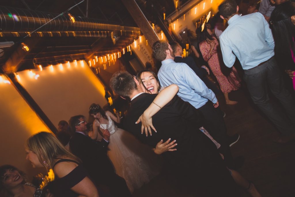 narrative loft wedding reception dancing