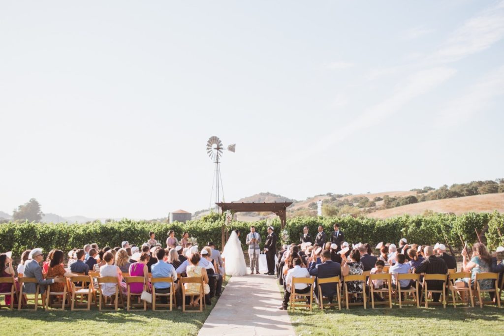 ceremony at a winery