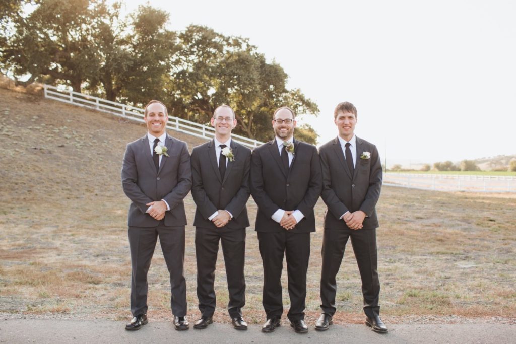 groomsmen at a winery