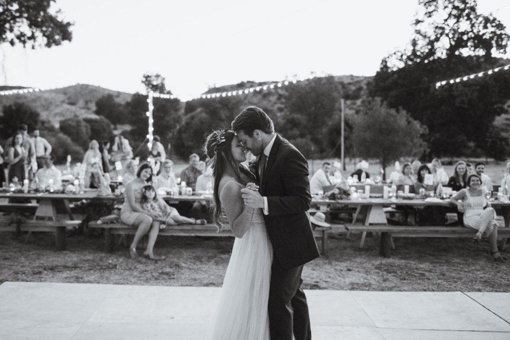 first dance with twinkle lights