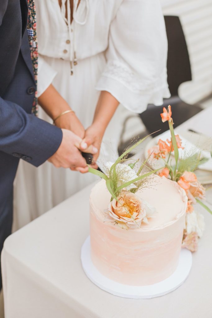 bohemian wedding cake design