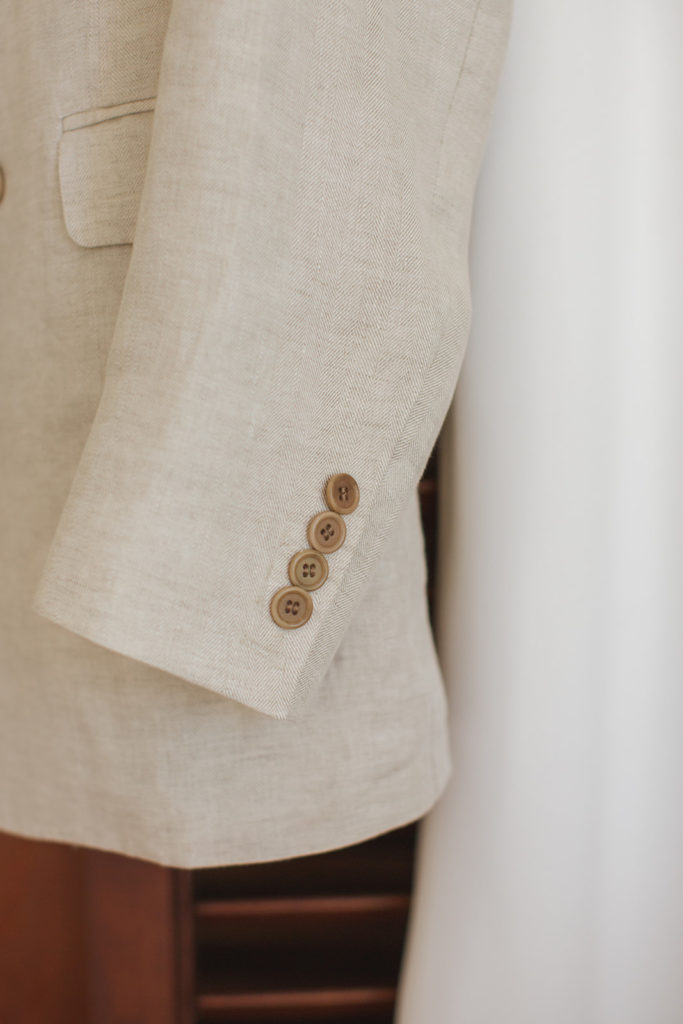 linen suit for a groom