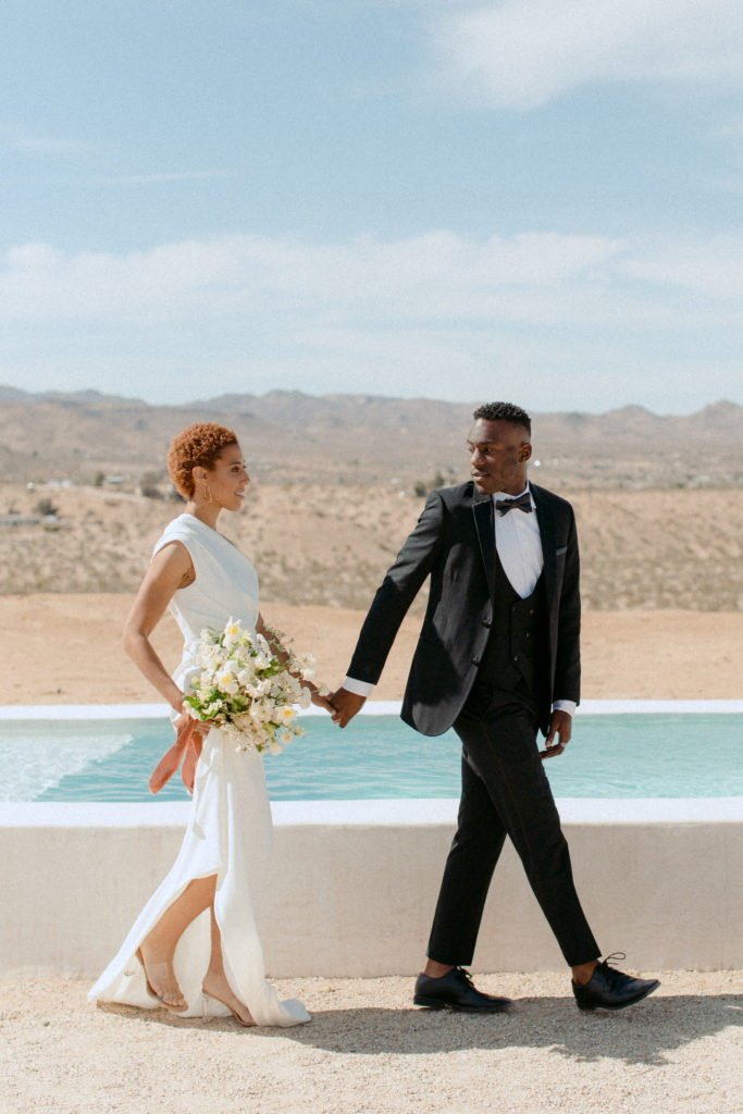 black wedding in the desert