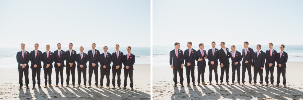 groomsmen on the beach