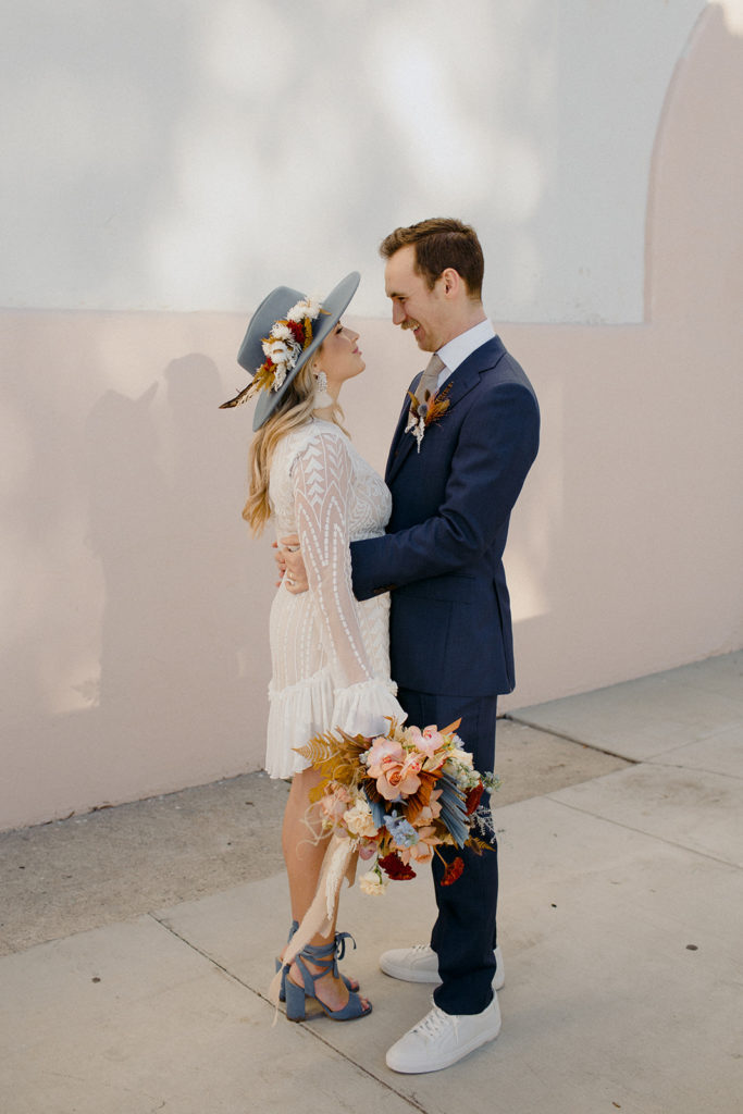 colorful funky elopement
